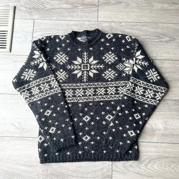 Vintage Christopher Rand Wool Blend Heavy Weight  Snowflake Sweater - Picture 4 of 14
